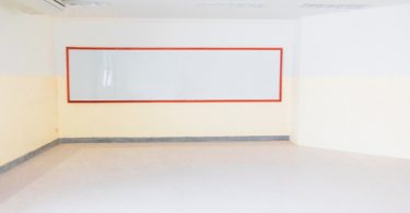 empty whiteboard in the classroom Under construction