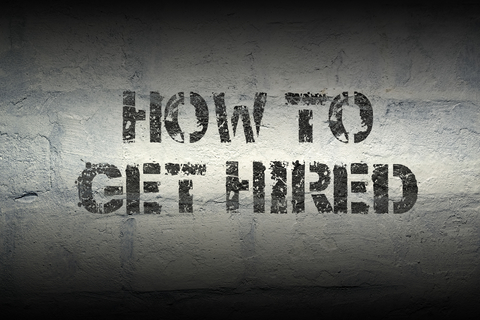 how to get hired stencil print on the grunge white brick wall